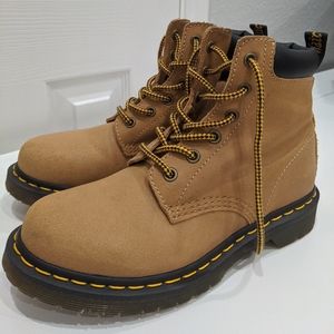 Yellow Doc Martens Airwair Suede Boots 7